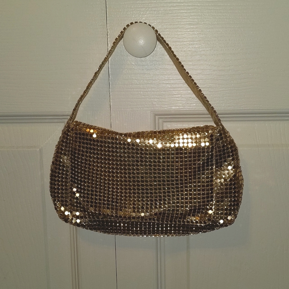 Gold, Shiny Handbag